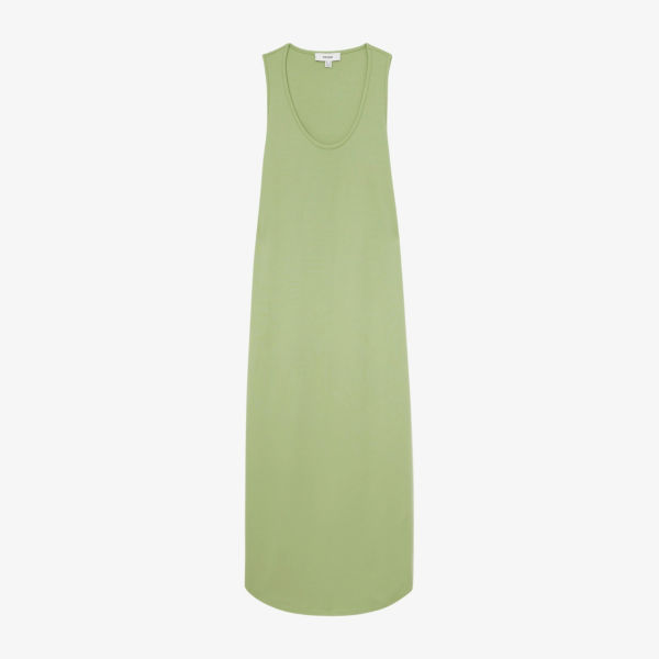 

Платье макси Peyton с круглым вырезом из джерси Reiss, зеленый