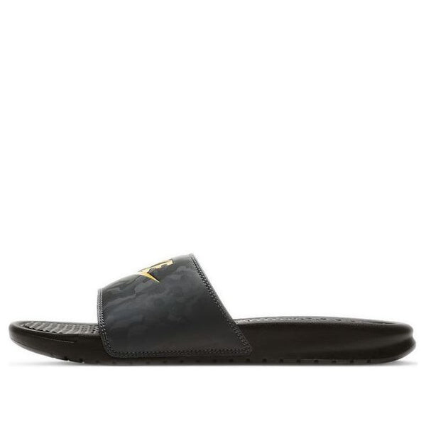 

Тапочки benassi slide 'black camo orange' Nike, черный
