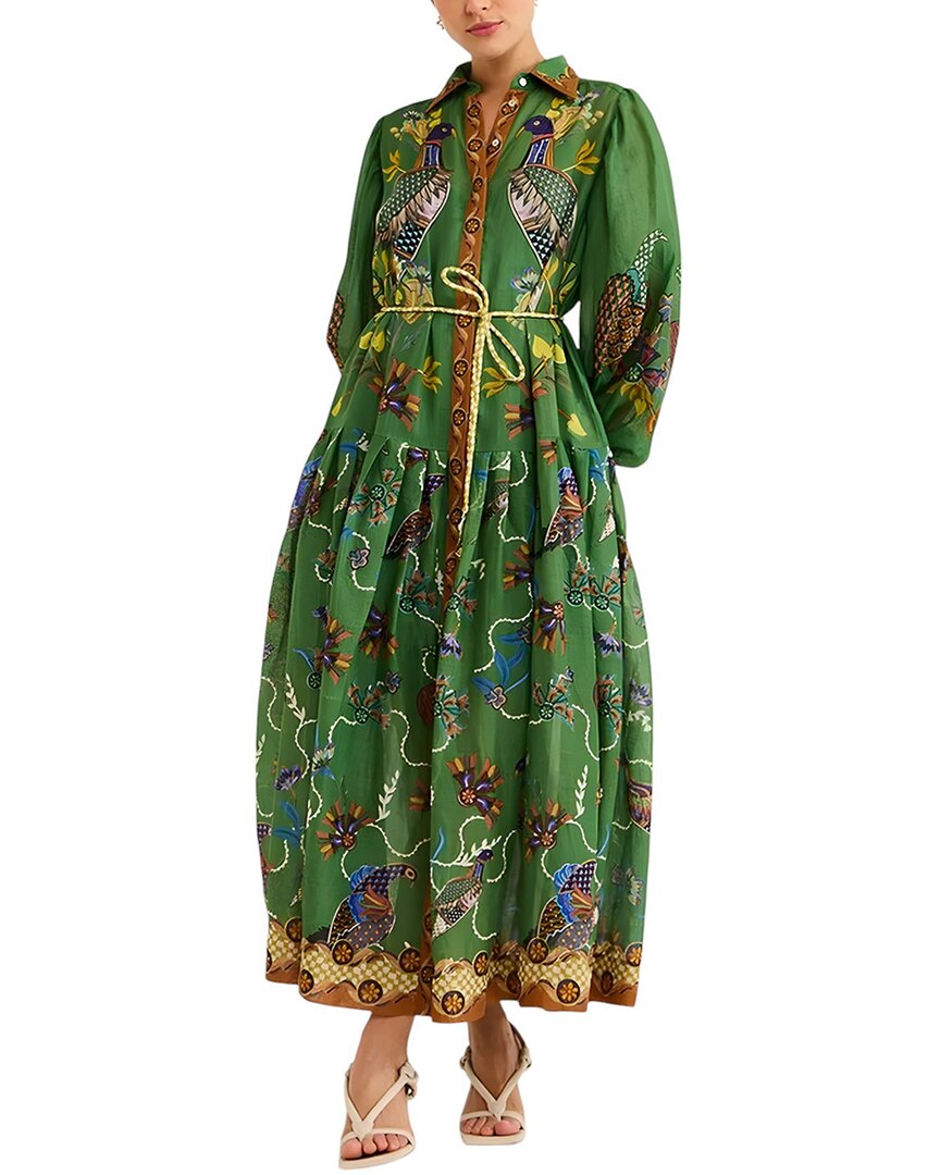 

ESEA платье макси из льняной смеси, зеленый