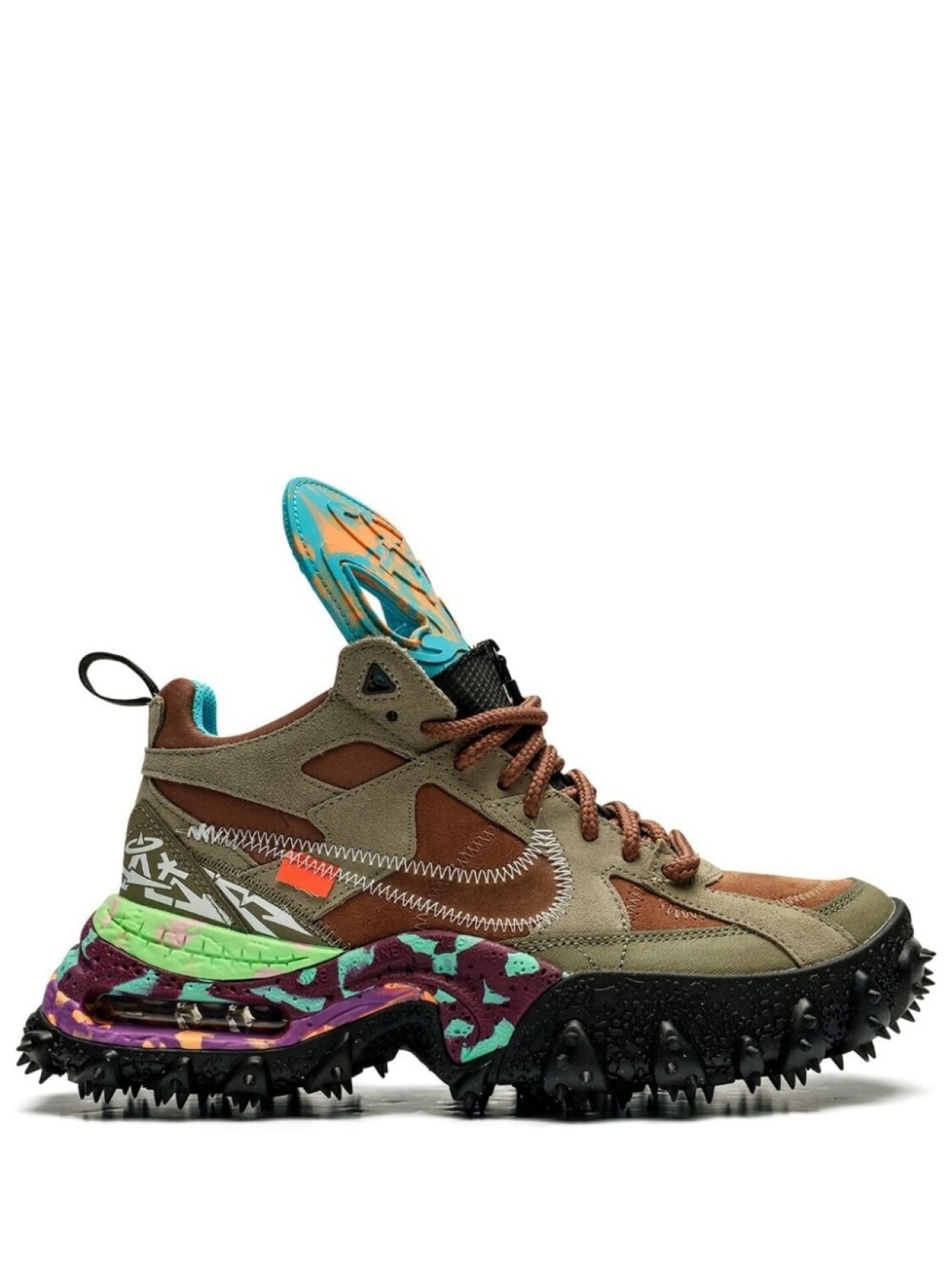 

Nike X Off-White кроссовки Air Terra Forma Archaeo Brown, коричневый