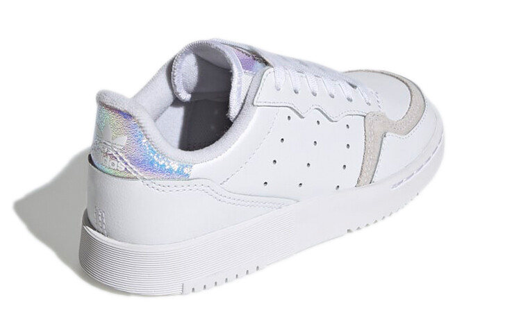 Детские кроссовки для скейтбординга Super Court PS Low-top белые/серые Adidas Originals — фото 4