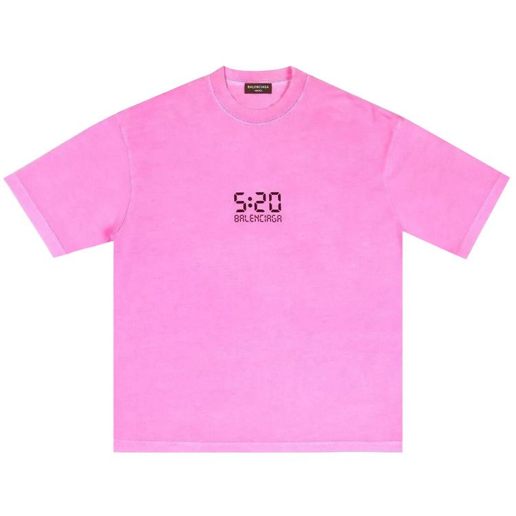 

Футболка Balenciaga 5:20 Graphic T-Shirt, Bubble Gum/Black