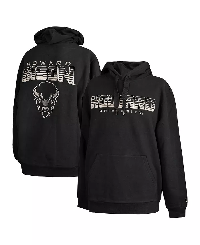 

Мужская черная худи Howard Bison с принтом и разрезом FISLL