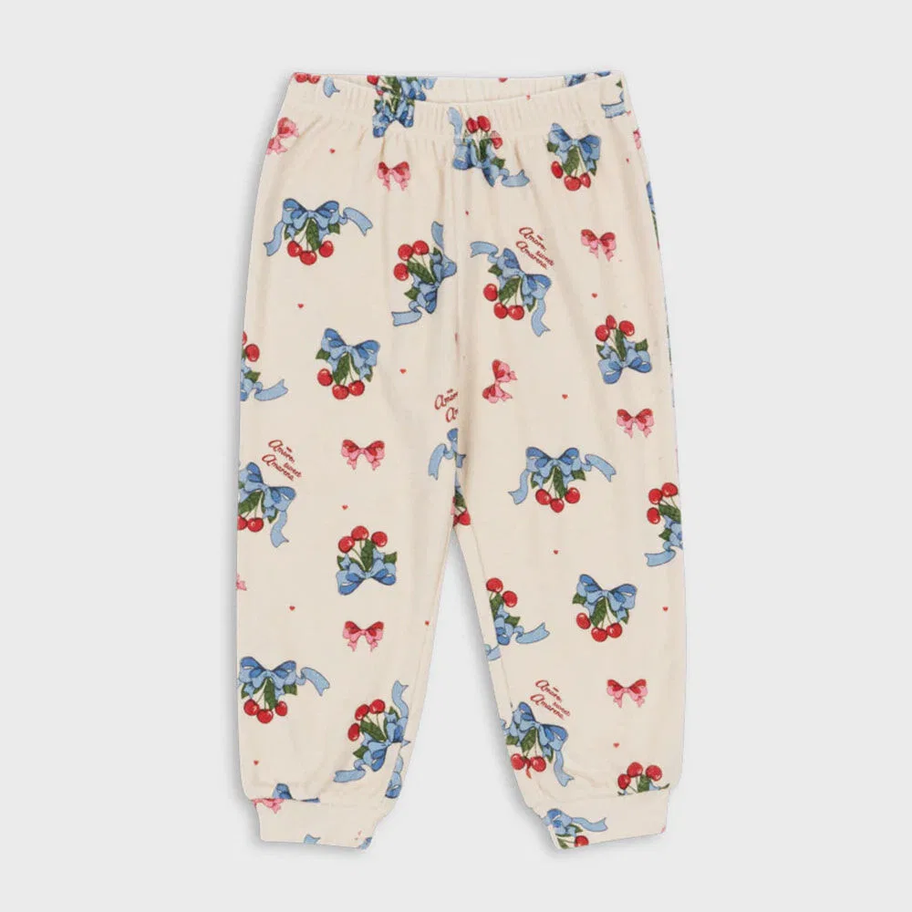 Детские хлопковые брюки Cherry Itty, амарена, от Konges Sloejd