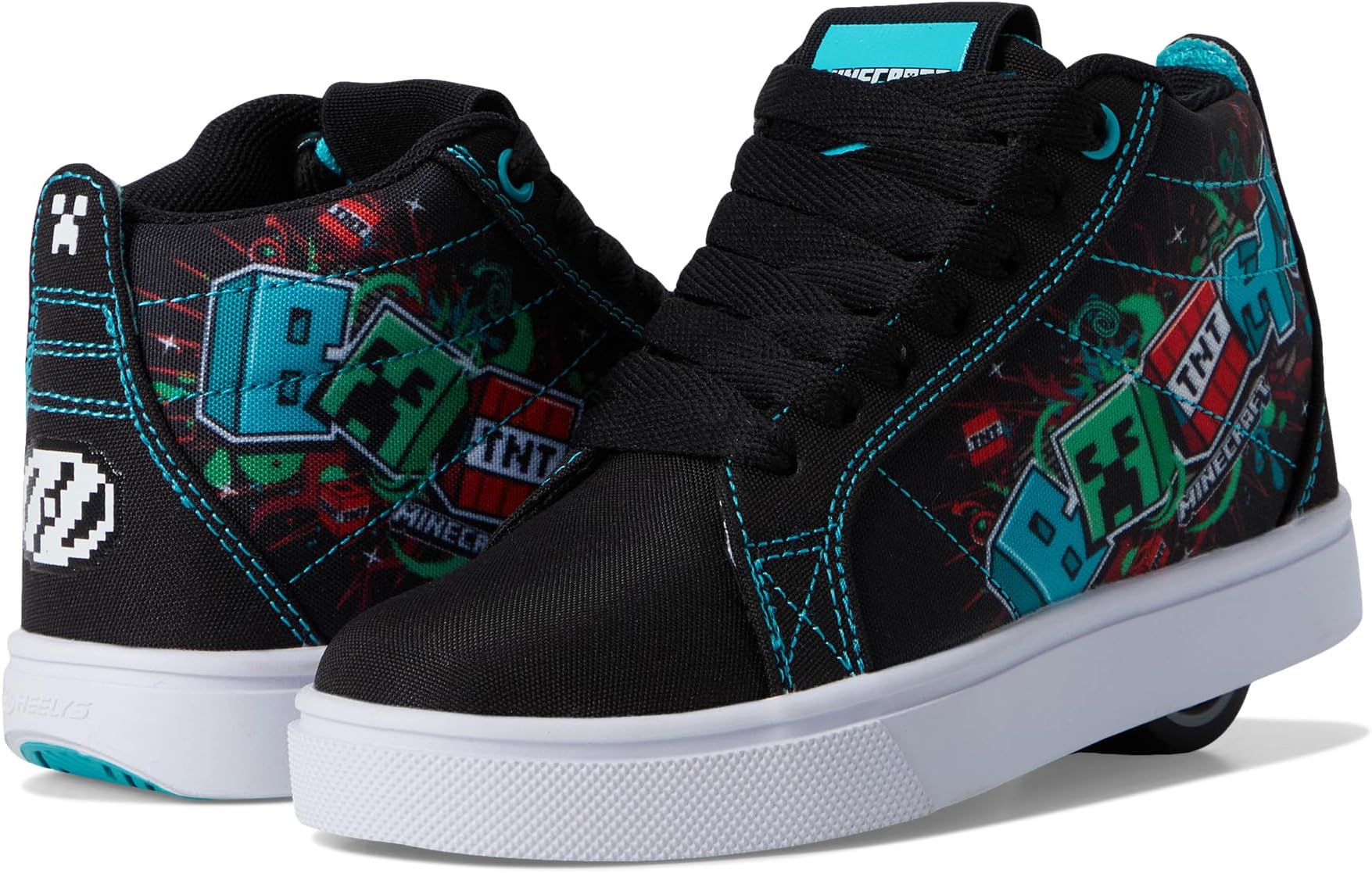 

Кроссовки Heelys Minecraft Racer 20 Mid, Black/Aqua/Multi