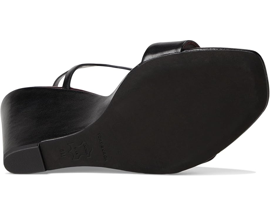 Туфли Tory Burch Gigi Wedge Sandal 80Mm, цвет Perfect Black/Gold — фото 3