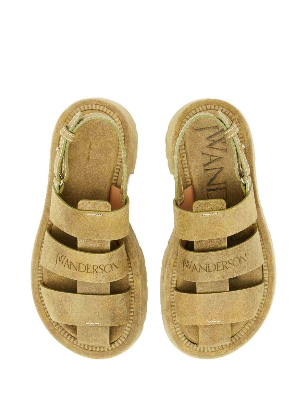 JW Anderson босоножки на платформе, зеленый — фото 4