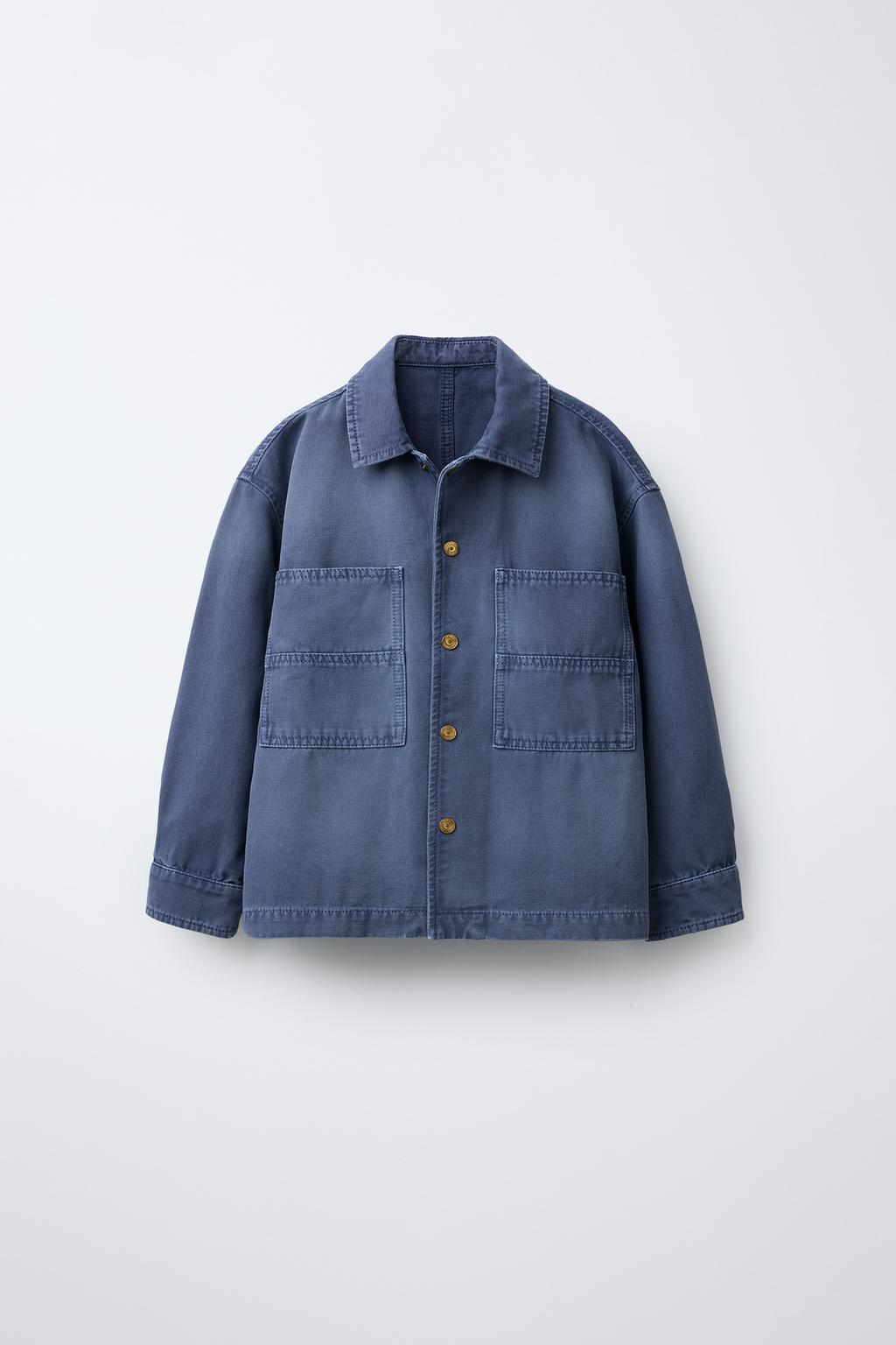 

Холщовая верхняя рубашка ZARA, синий