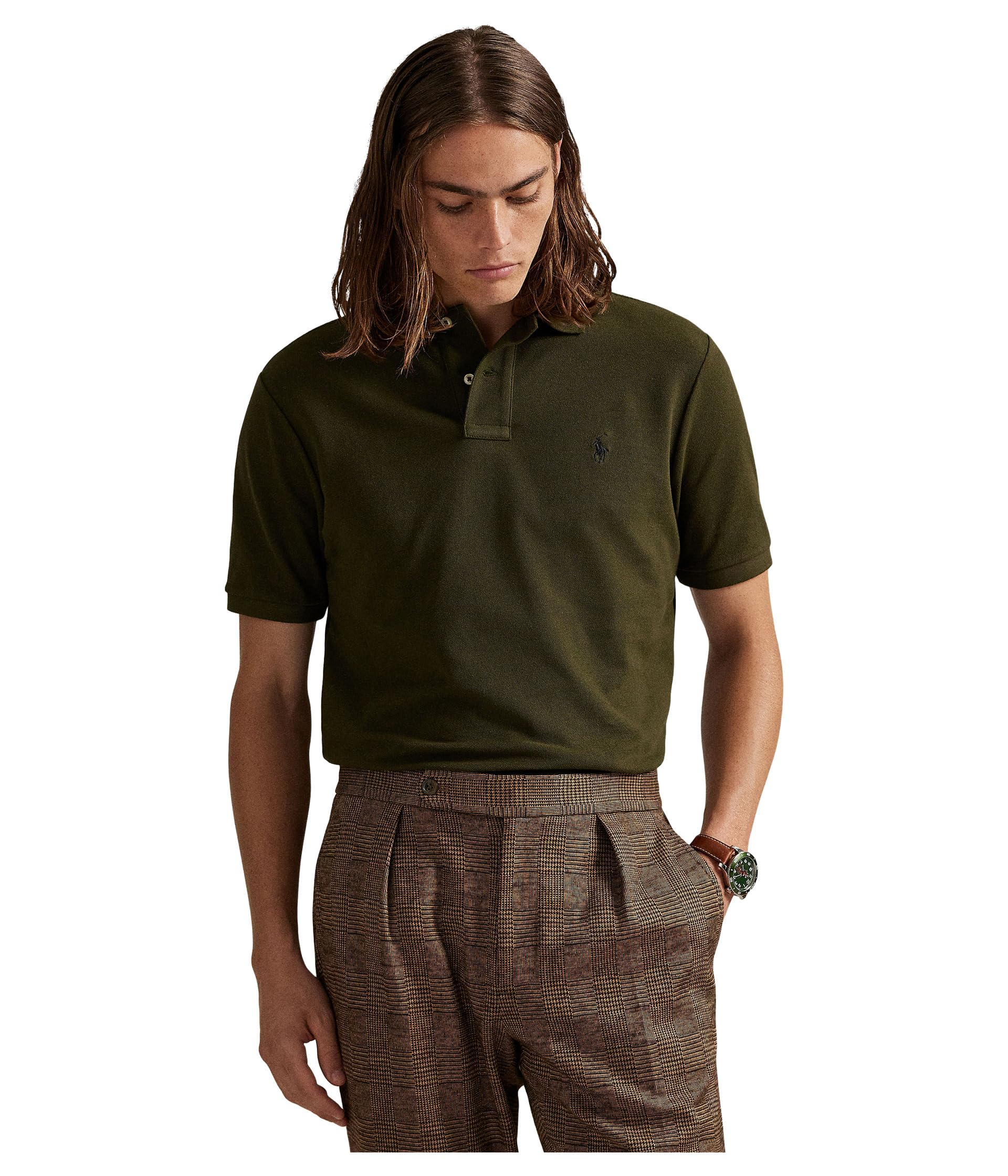 

Поло Polo Ralph Lauren Classic Fit Mesh Polo Shirt, цвет Company Olive