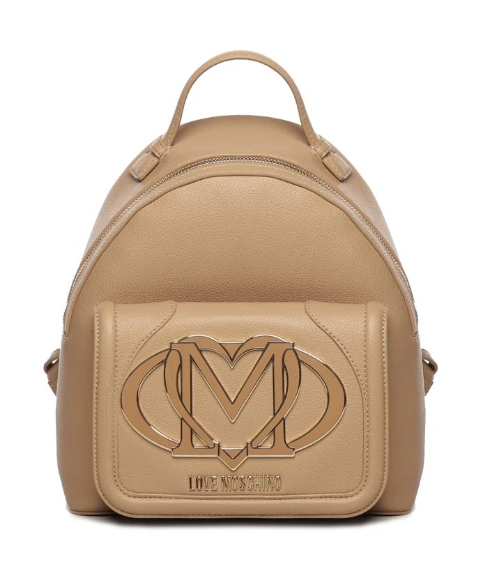 

Рюкзак с крупным логотипом Love Moschino, бежевый