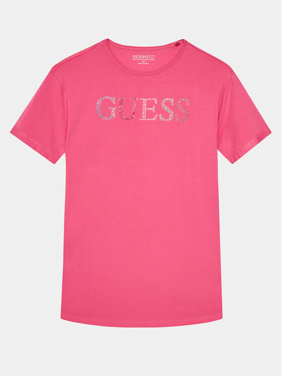 

Футболка стандартного кроя Guess, розовый