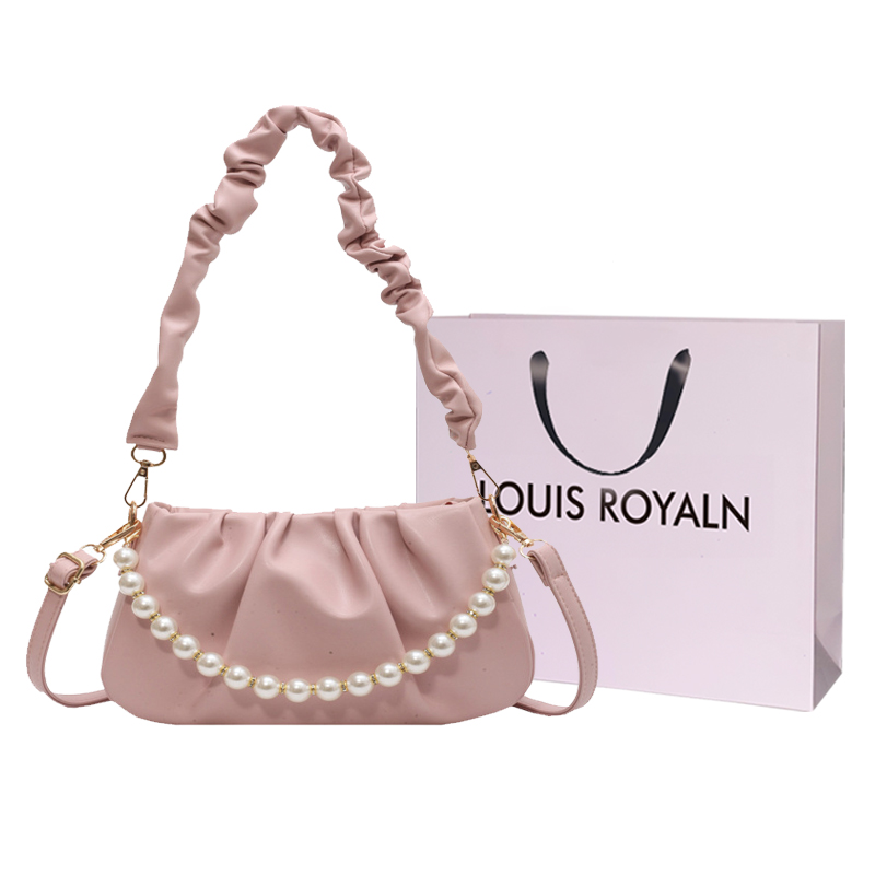

LOUIS ROYALN Женская наплечная сумка через плечо, Pink+Custom Shopping Bag