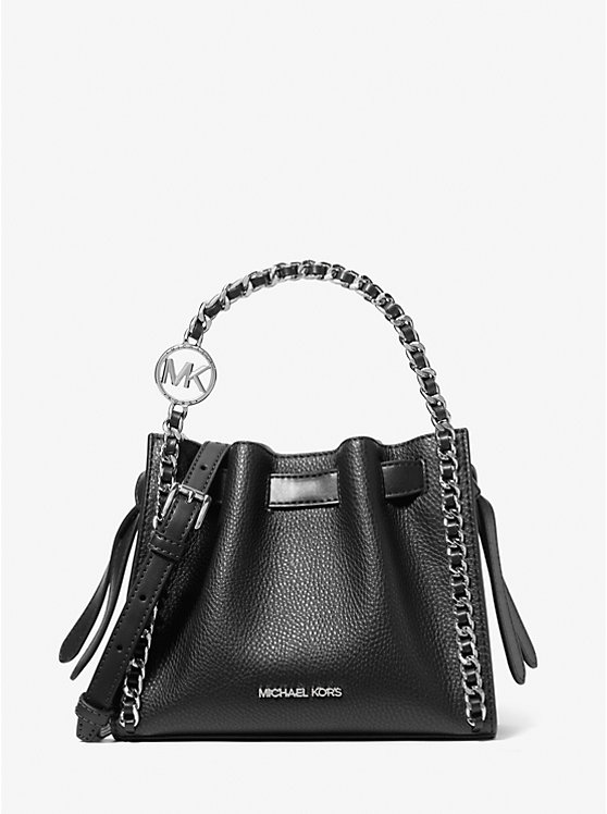

Маленькая сумка Mina через плечо на цепочке, трансформируемая Michael Kors, черный