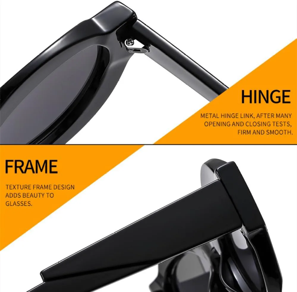 

Ретро круглые солнцезащитные очки для женщин и мужчин, модные винтажные солнцезащитные очки, трендовые очки с защитой от УФ-излучения UV400 MTZJH, Black White Grey