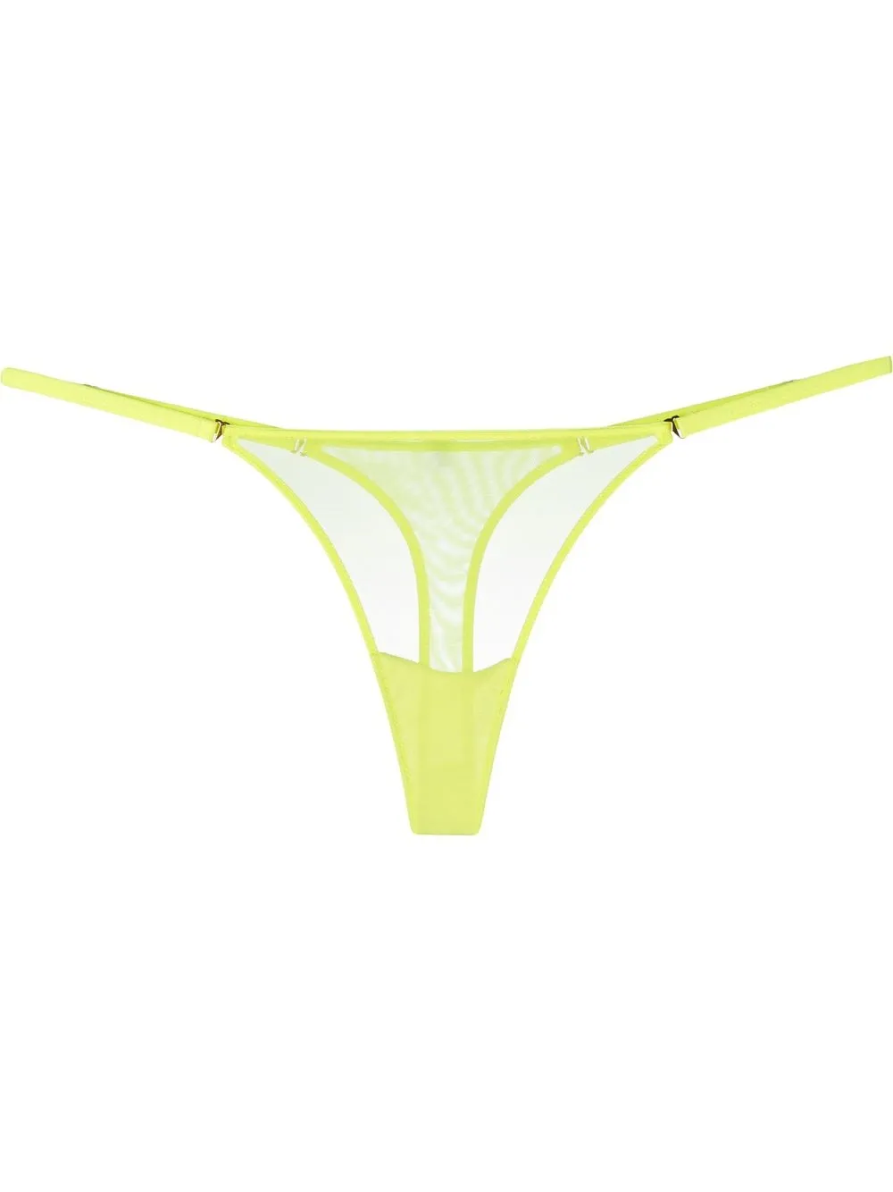 

Прозрачные трусы-стринги с заниженной талией Maison Close, желтый