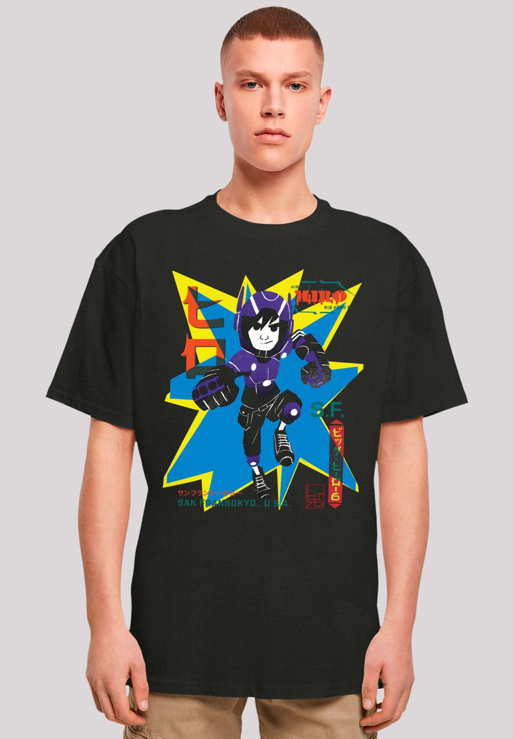 

Футболка с принтом BIG HERO 6 HIRO MANGA F4NT4STIC, черный