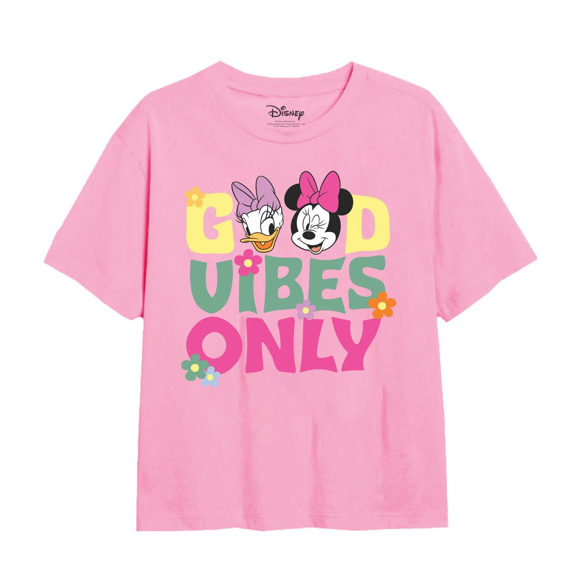 

Футболка Good Vibes Only Daisy с Минни Маус Disney, розовый