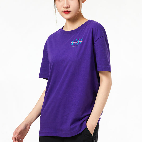 Футболка nsw tee boy винтажные спортивные тренажерные залы дышащие короткие рукава Nike, фиолетовый — фото 4
