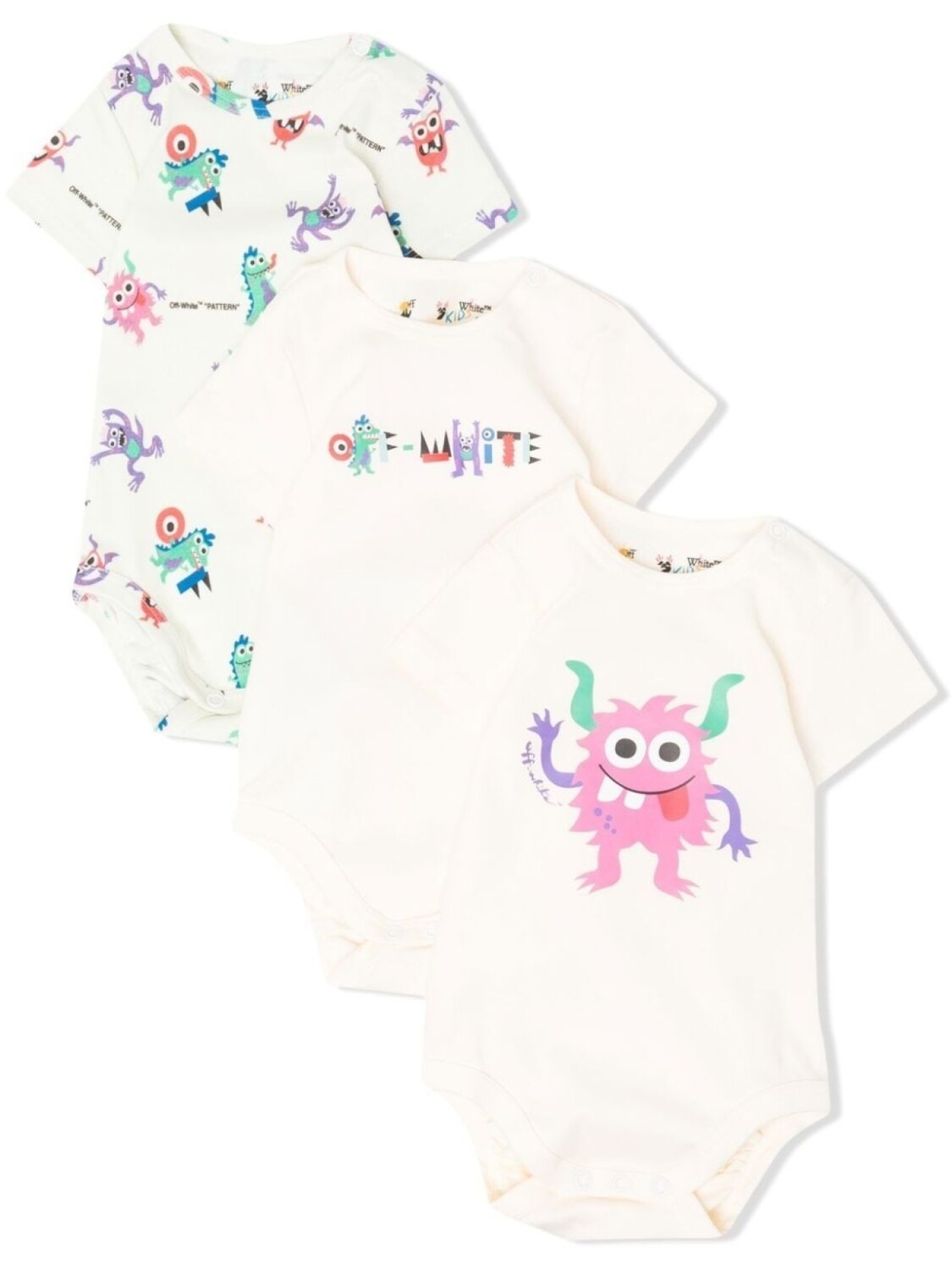 

Комплект боди Off-White Kids, 3 предмета, мультиколор
