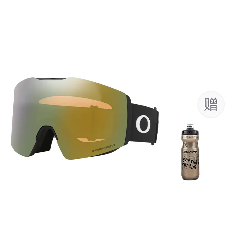 

7099FALL LINE L Защитные очки от запотевания, снежной слепоты, бликов и застежки-пряжки, унисекс Oakley, 7099-57 matte черный frame-серый золото lens+kettle