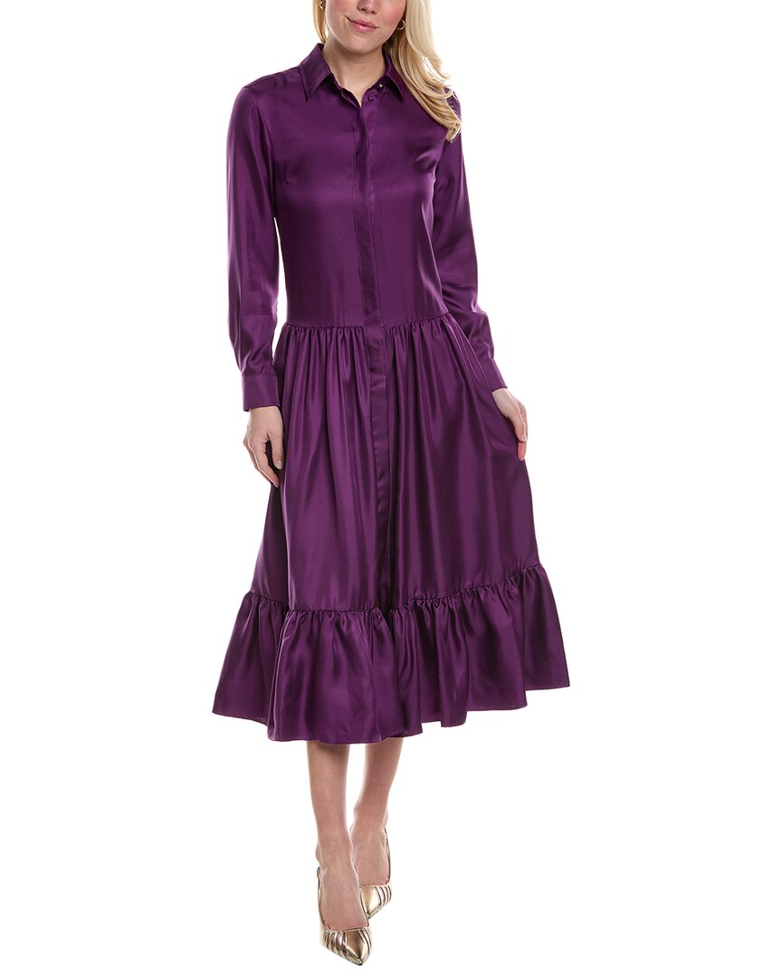 

Платье миди из шелка Max Mara Yard, фиолетовый