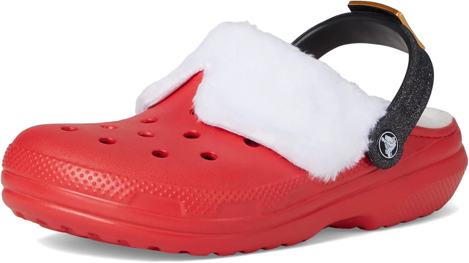 Крокс Унисекс Классические сабо с утепленной подкладкой для праздников Crocs, красный/мультиколор — фото 3