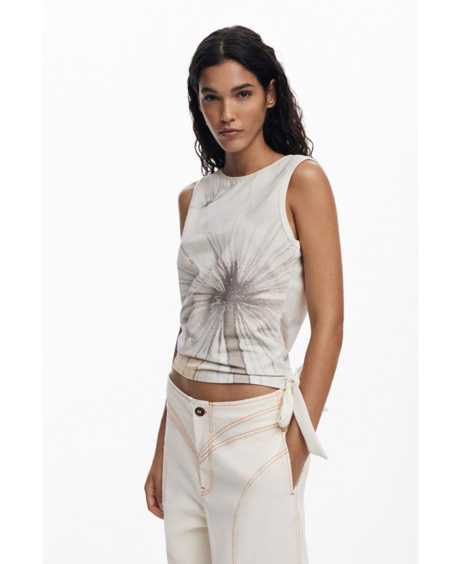 

Женская футболка с галстуком Одуванчик Desigual, White