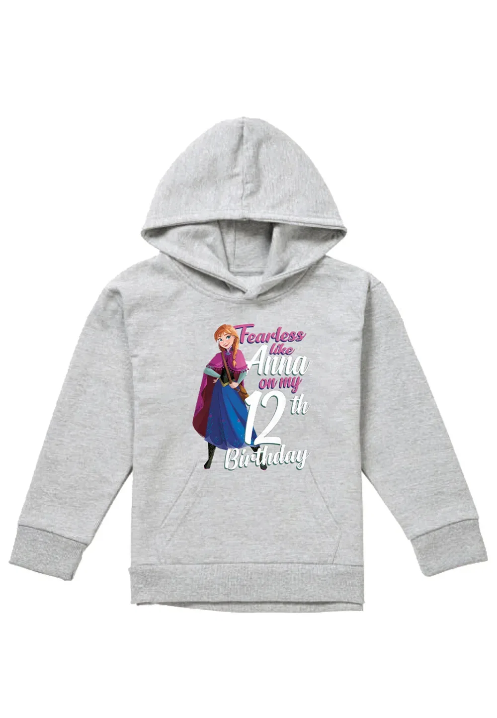Детская худи Frozen Fearless Like Anna, Disney, серый