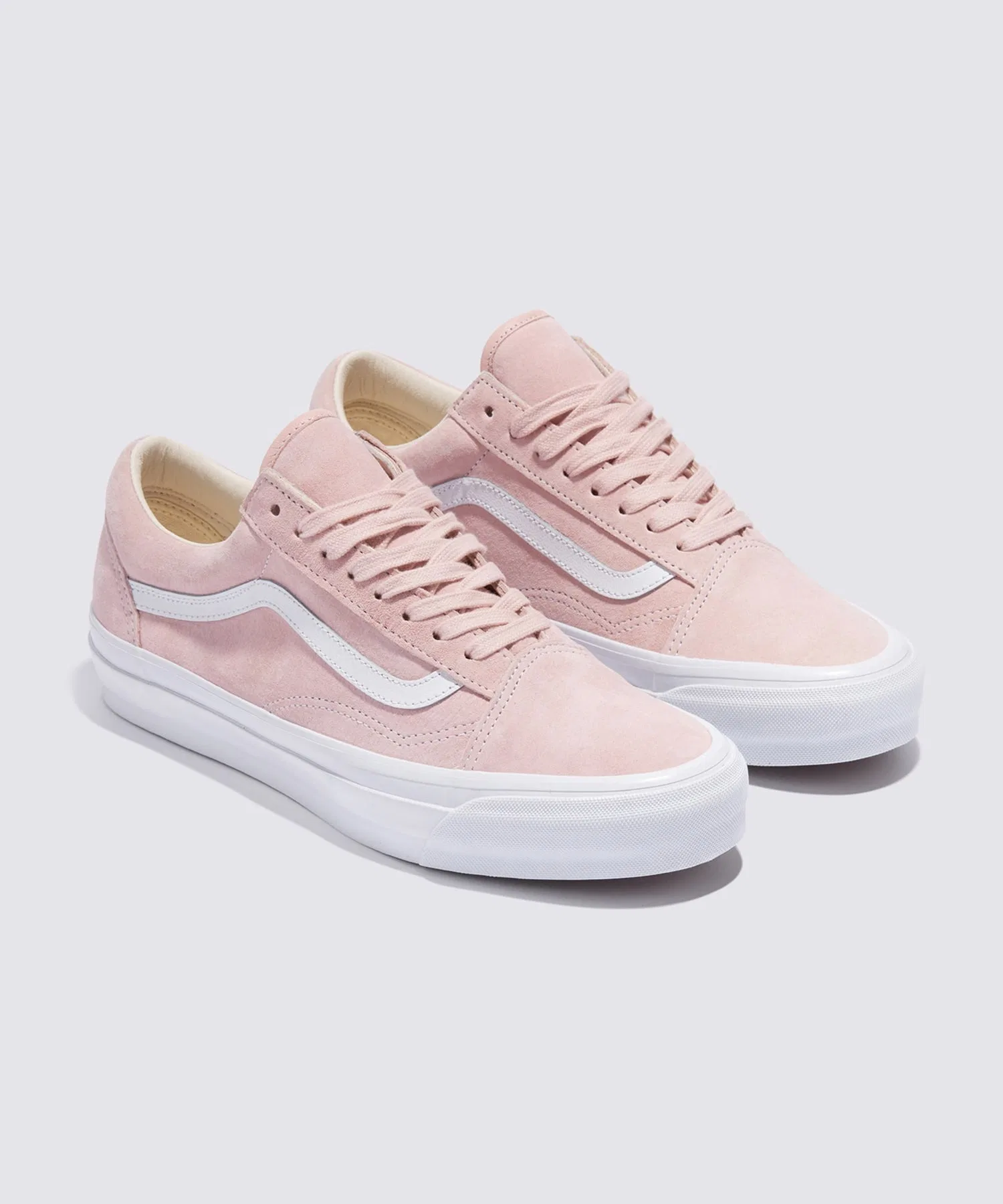 Унисекс кроссовки Vans Old Skool из замши розовые — фото 2