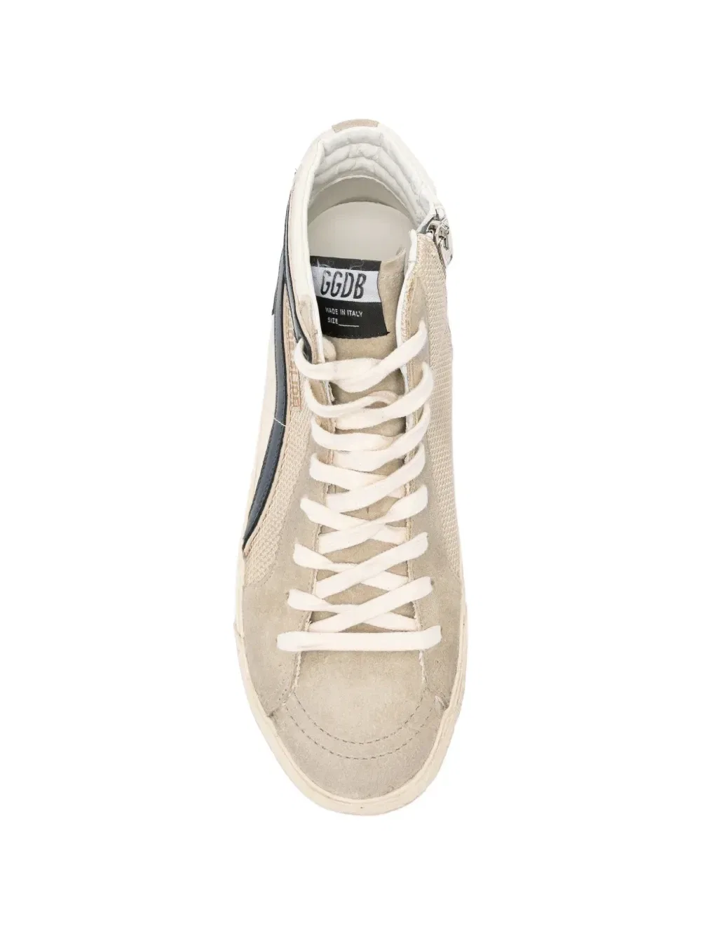Кроссовки с декорированными звездами Slide GOLDEN GOOSE, бежевый — фото 4