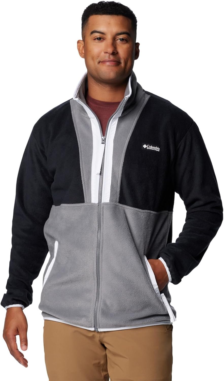 

Columbia мужская куртка Backbowl II Full Zip Fleece, Black/City Grey, Черный, Columbia мужская куртка Backbowl II Full Zip Fleece, Black/City Grey