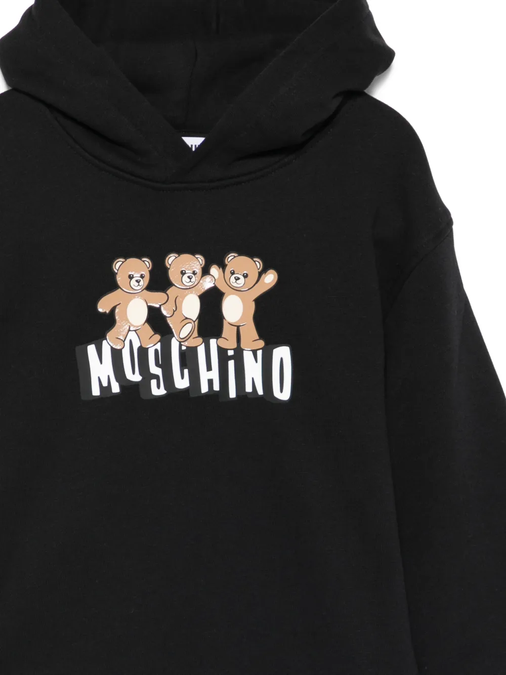 Толстовка с капюшоном "Тедди" Moschino Kids, черный — фото 3