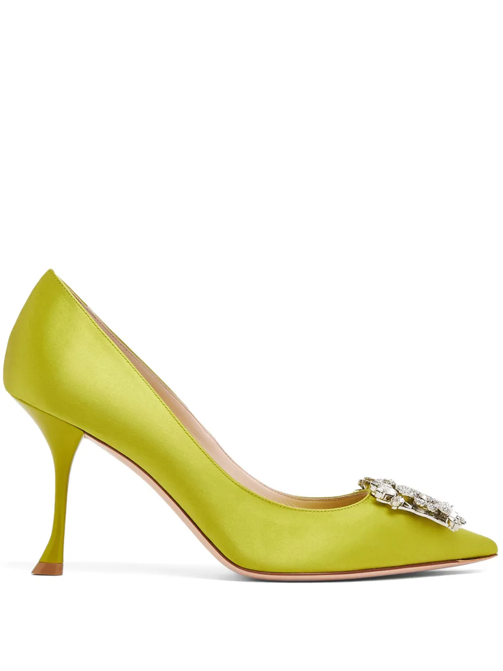 Туфли Bouquet Strass 85 с пряжкой Roger Vivier, зеленый