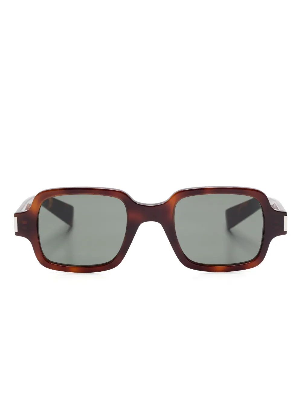 

Солнцезащитные очки черепаховой расцветки Saint Laurent Eyewear, коричневый