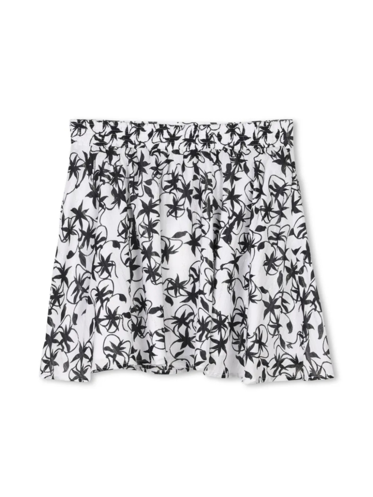 Zadig & Voltaire Kids юбка с цветочным принтом, белый — фото 2