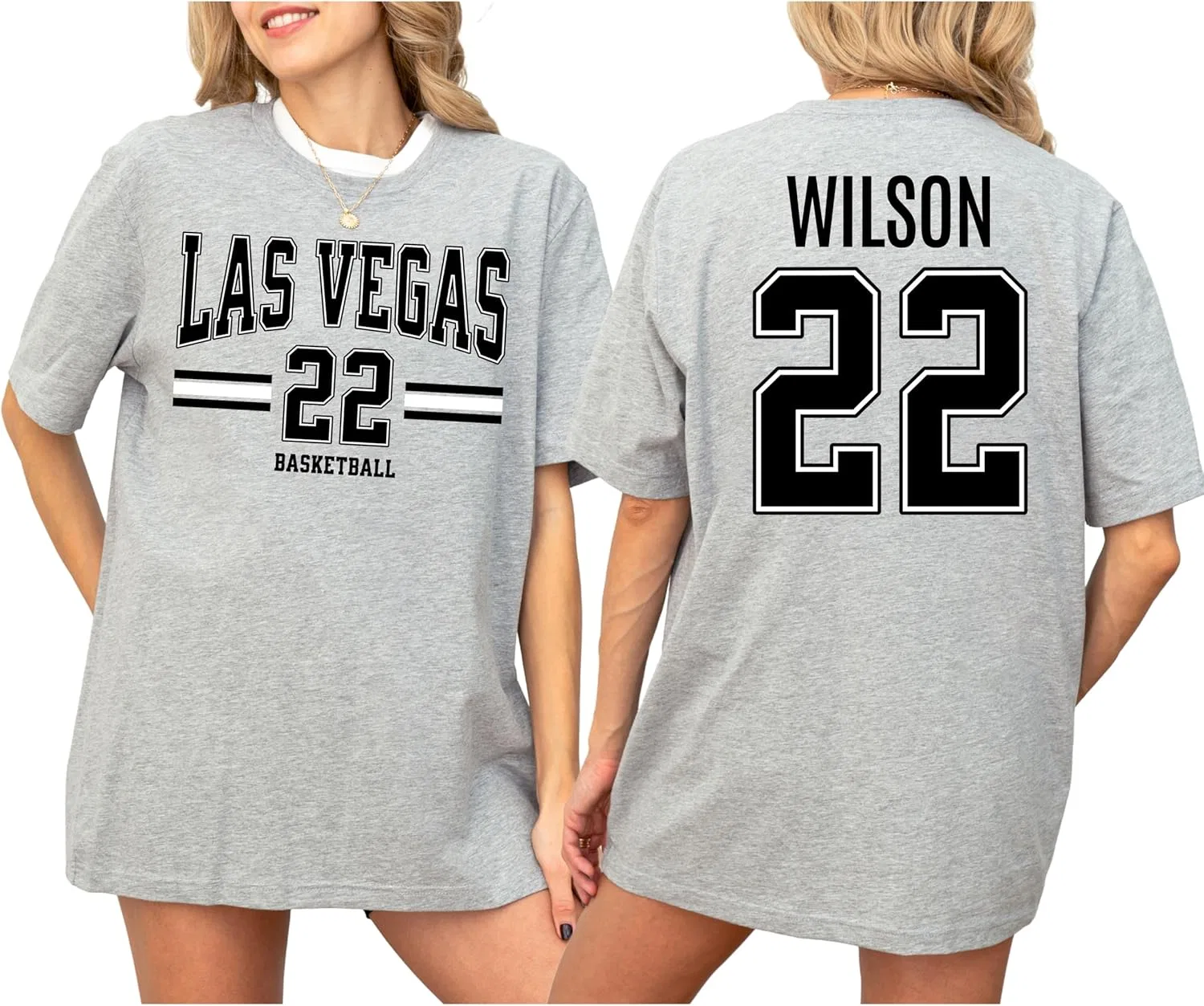 Футболка Las Vegas Basketball Fan | 22 Jersey Style | Унисекс ретро топ для поддержки на играх для мужчин и женщин GENERIC, Athletic Heather