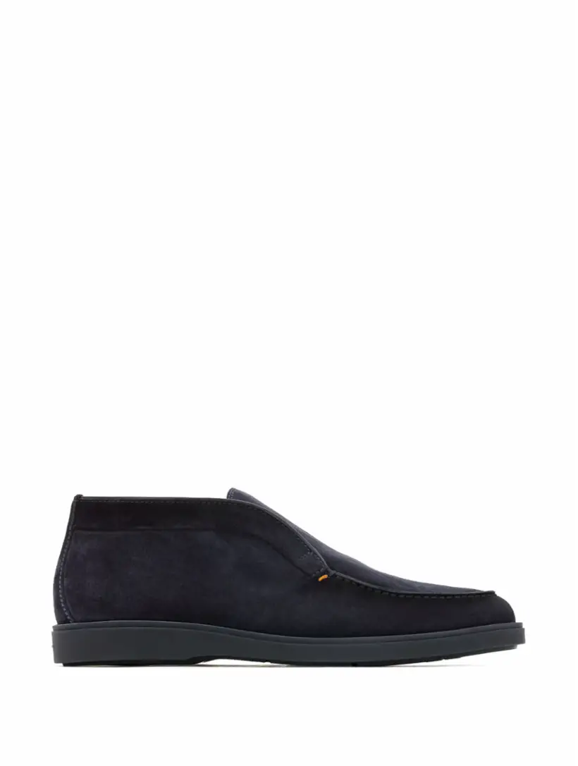 

Замшевые лоферы Santoni, тёмно-синий