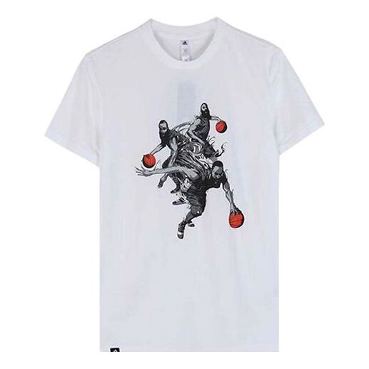 

Футболка harden mvmt gu printed tee men white Adidas, белый