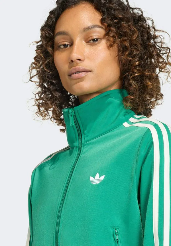 Классическая тренировочная куртка firebird Adidas Originals, Bold Green/White — фото 3