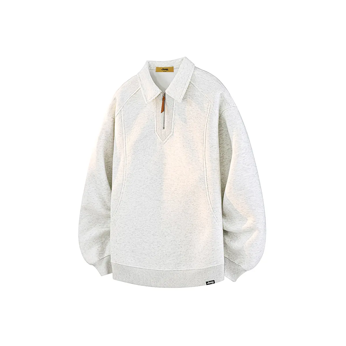 

Свитшот Unisex Polo Collar Moderate Regular Jeep, heather серый