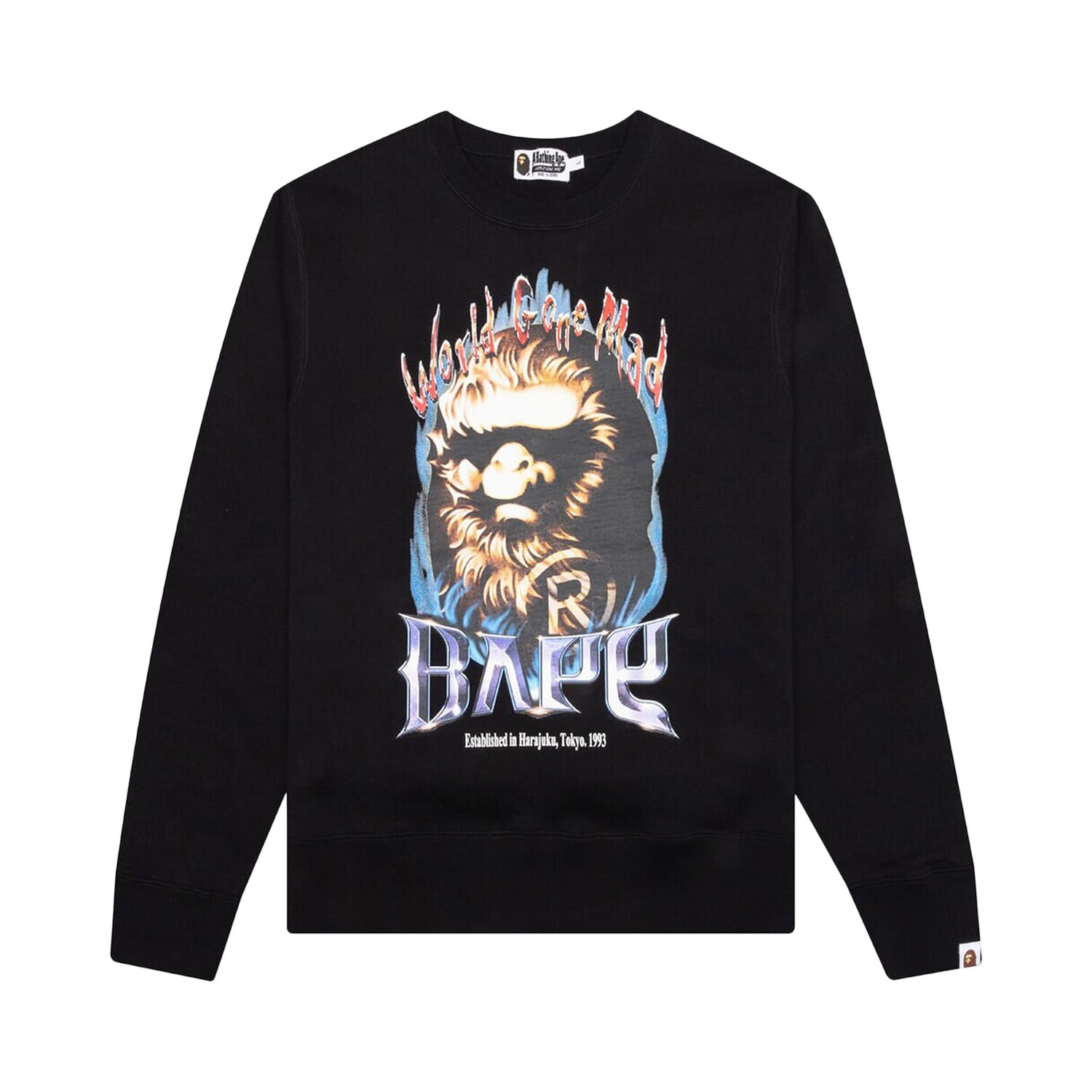 

BAPE Круглый вырез с головой обезьяны, черный