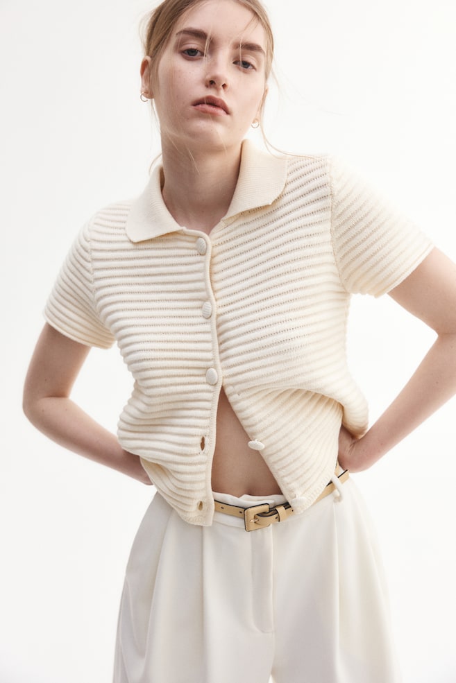 

Кардиган с воротником H&M, бежевый