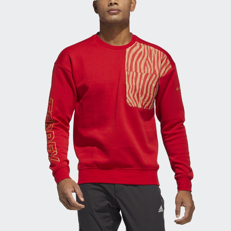 Худи adidas Subject Printing Sports Pullover Long Sleeves Couple Style Red HE7323 — фото 2