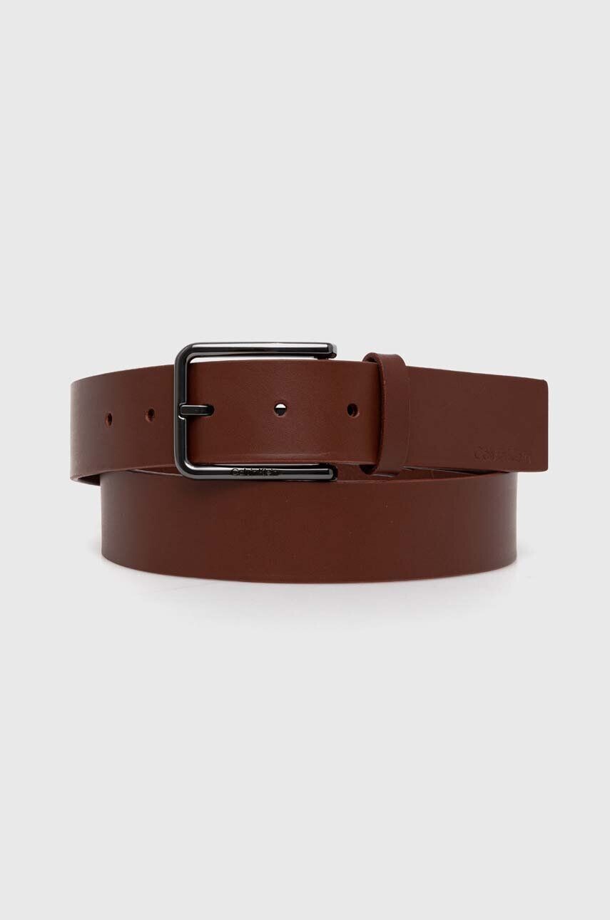 

Кожаный ремень Calvin Klein, коричневый