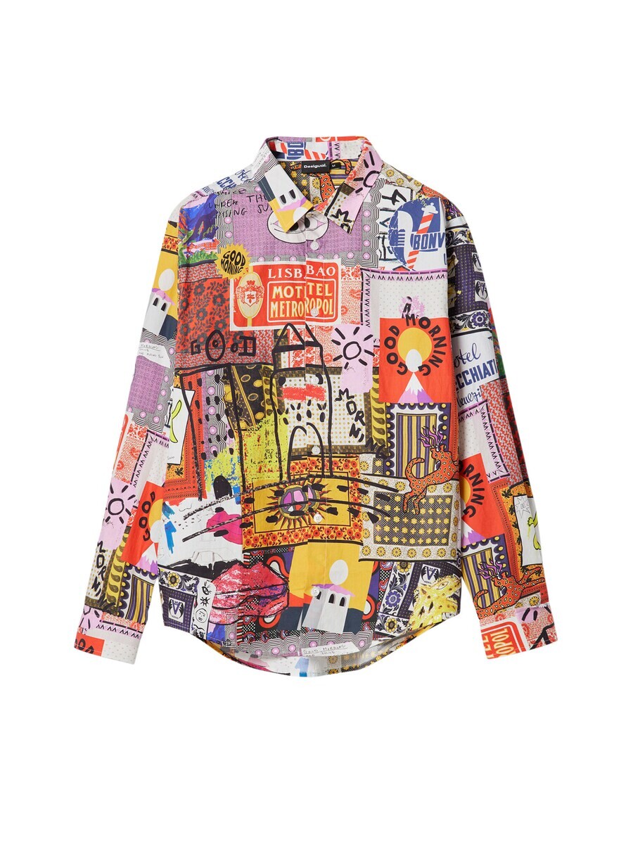 

Повседневная рубашка Desigual Comfort fit Button Up Shirt, разноцветный