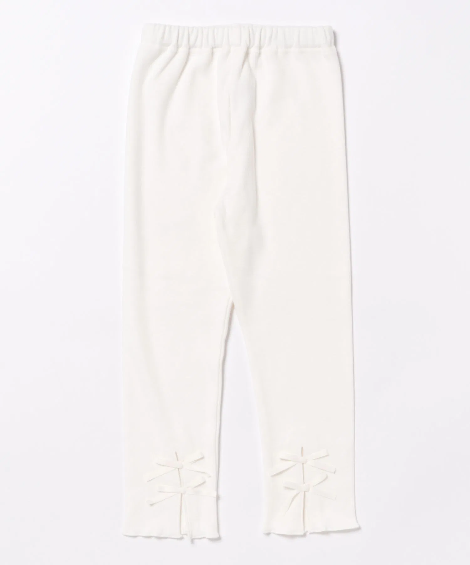 Детские леггинсы KIDS FOREST с начёсом и бантом Off-White