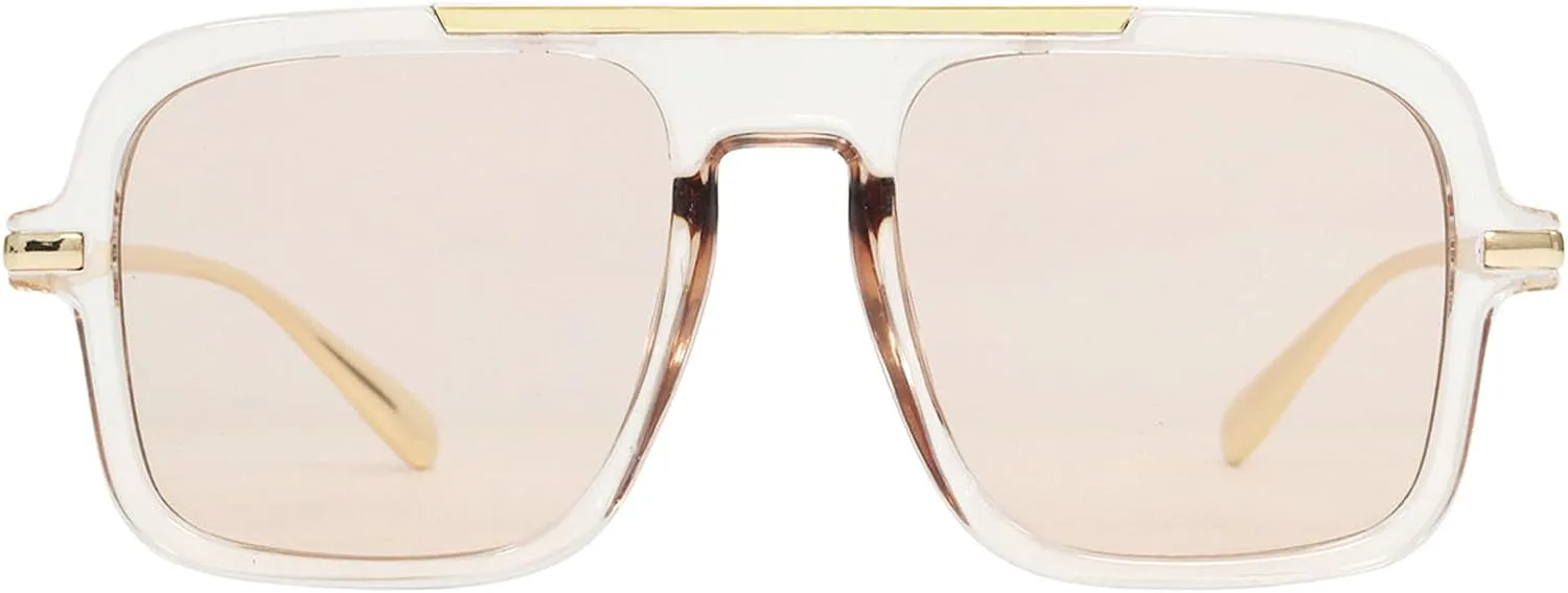 

Willochra Модные большие квадратные солнцезащитные очки для женщин и мужчин, очки-пилот в винтажном стиле, солнцезащитные очки-щитки в большой оправе для мужчин, C6