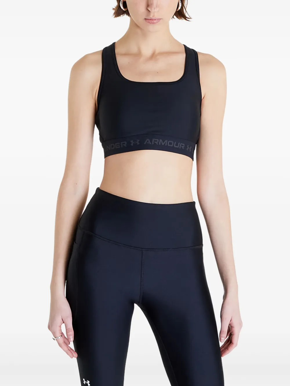 

Спортивный бюстгальтер с логотипом Under Armour, черный