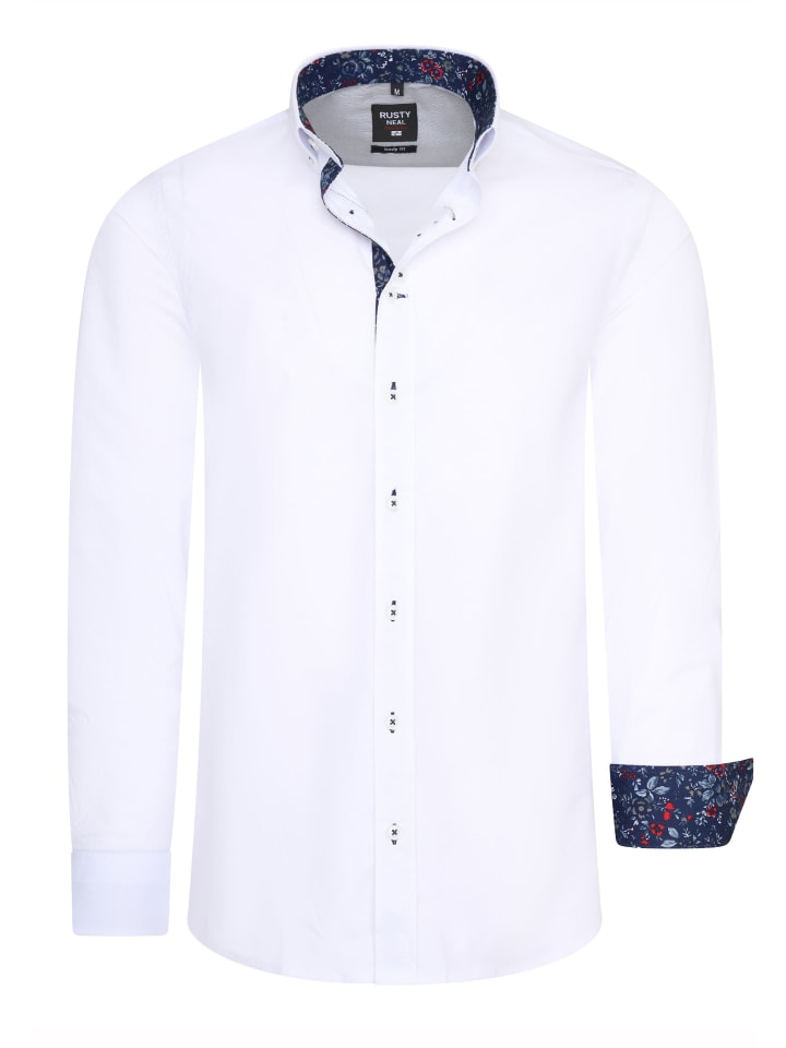 

Повседневная рубашка с цветочным узором белого цвета Rusty Neal