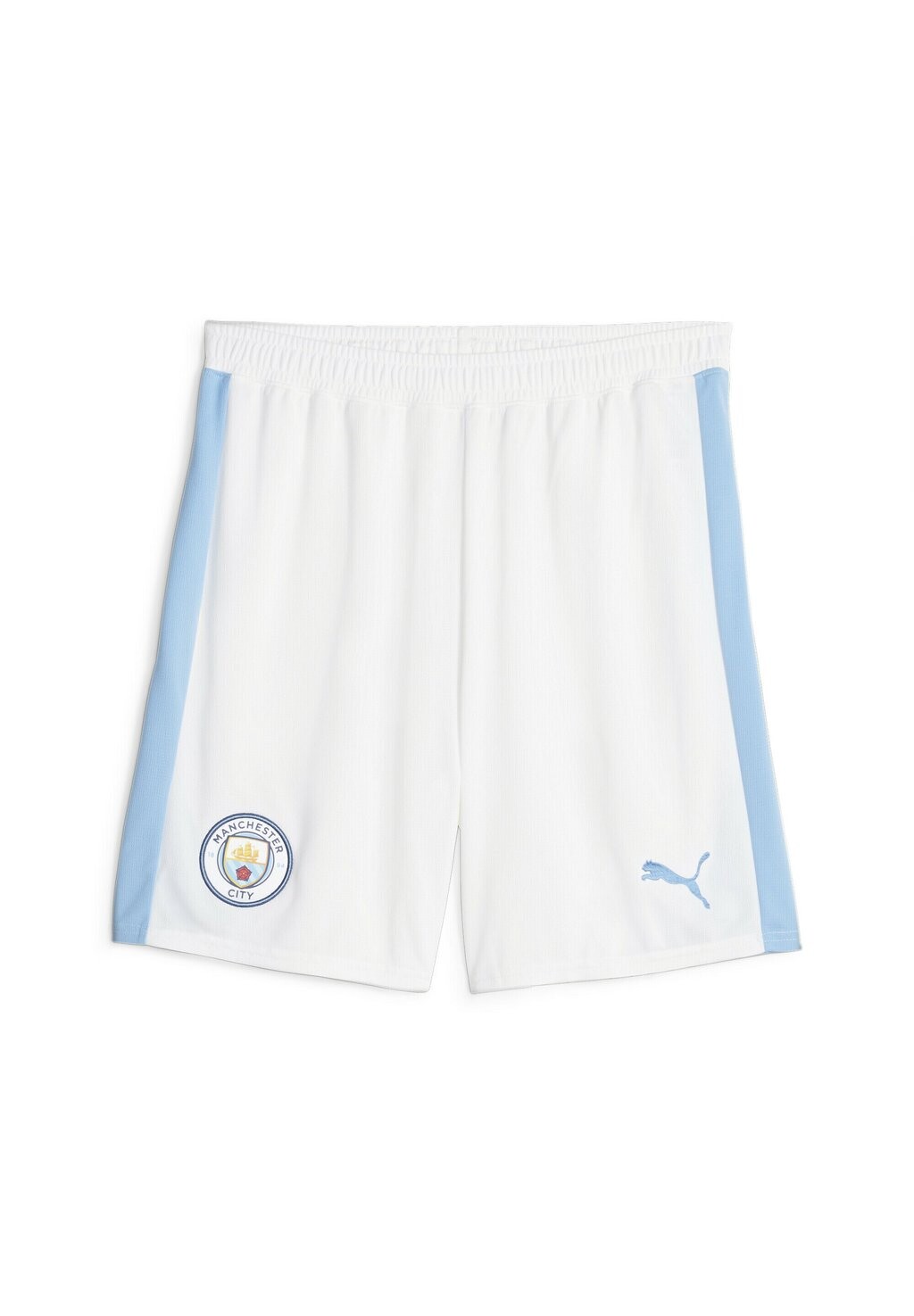 

Шорты Manchester City Fussball Puma, белые командные светло-синие